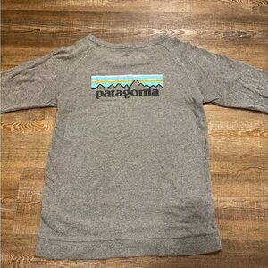 Patagonia Gray Logo Long Sleeve